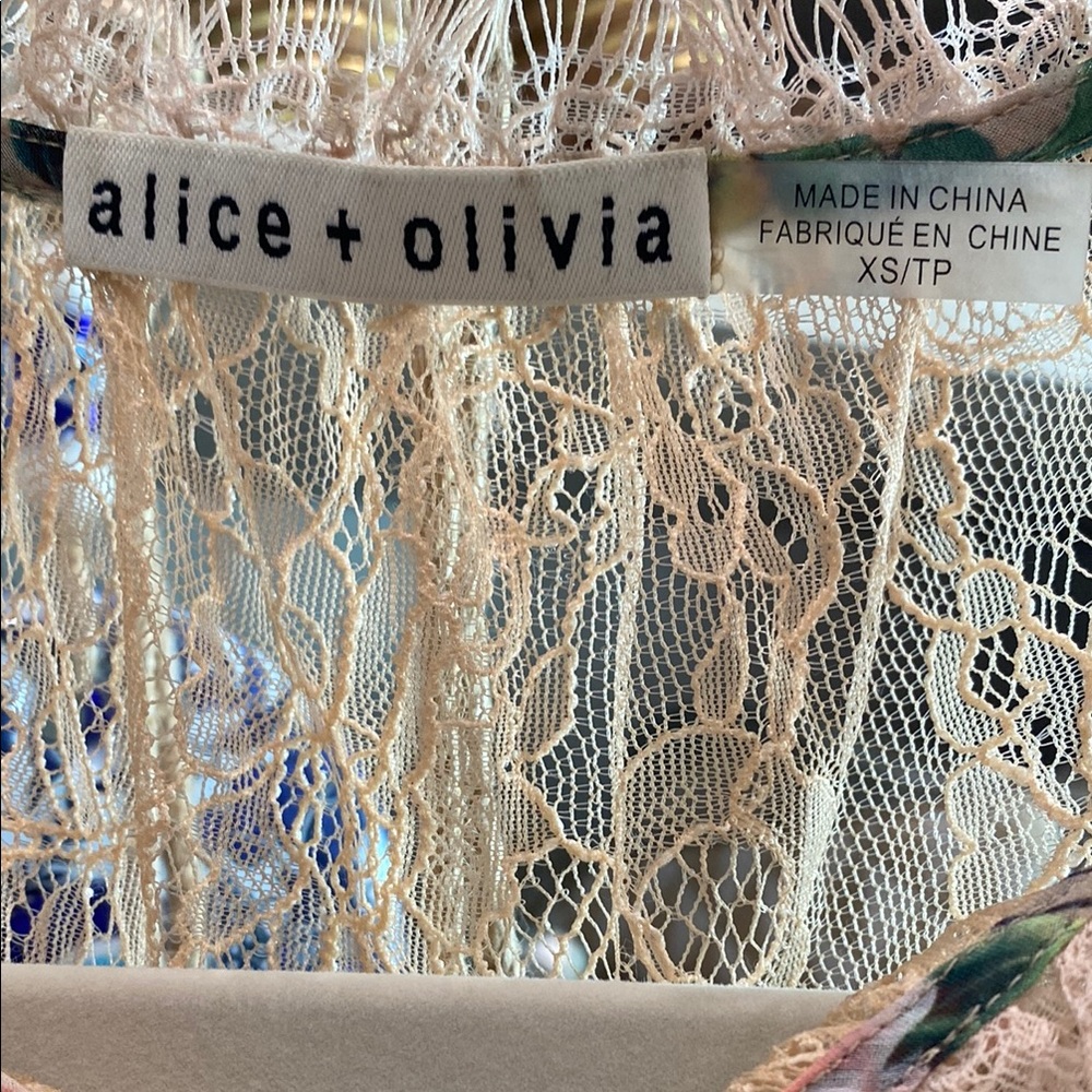 Alice + Olivia Floral Lace Mini Dress - Picture 8 of 11